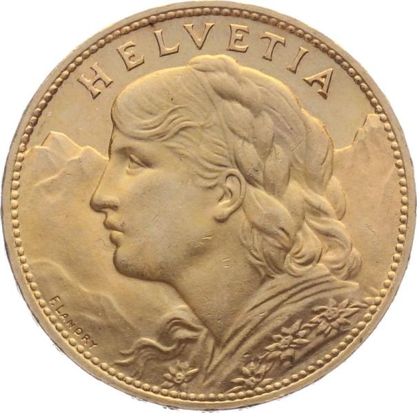 100 Franken 1925 B | Vreneli, Rarität